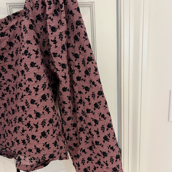 Madewell Women’s Cropped Top Purple Floral 100% Cotton Size XXL - Picture 8 of 12